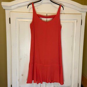 Cop Copine Hila Sleeveless Open-back Coral Dress FR 38